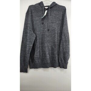 The Commons Men's Dark Grey Large Bronsnan Merino Wool Hoodie Pullover NWT